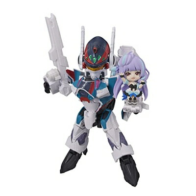 【中古】（新古品） TAMASHII NATIONSTINY SESSION マクロスΔ VF-31S ジークフリード(アラド・メルダース機) with 美雲・ギンヌメール 約100mm PVC&ABS製 塗装済み可動フィギュア