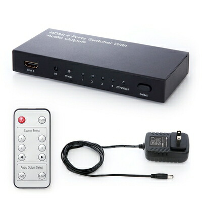 【中古】 サンワダイレクト HDMIセレクター HDMIうつり変わり器 4インプット×1最終生産物 光、同軸デジタル最終生産物付き添い人 3D相応う 遠隔操作付 400-SW015