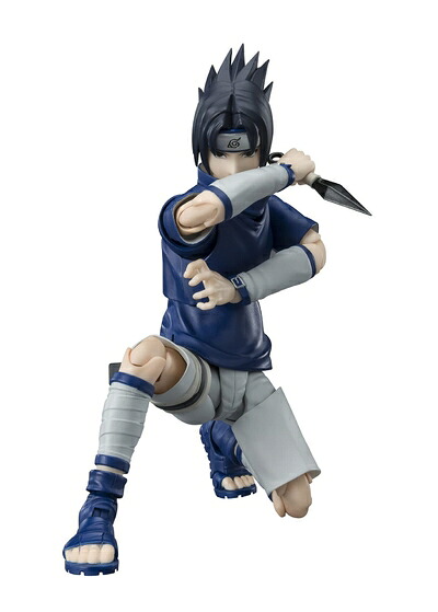 【中古】(新古品) TAMASHII NATIONS S.H.フィギュアーツ NARUTO -ナルト- うちはサスケ-うちはの血を宿す天才忍者- 約135mm ABS&PVC製 塗装済み可動フィギュア BAS64937|ベアホームズ