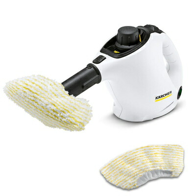 【中古】（新古品） ケルヒャー(Karcher) スチームクリーナー SC1 MINI 毎日のちょっと使いに最適なコンパクトモデル ハンディ 軽量 高温で安定した蒸気のボイラー式加熱 しつこい汚れを浮かす 水だけ除菌消臭 油汚れ カーペット さらさらフローリング 水垢 キッチ