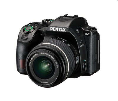 【中古】（新古品） ペンタックス PENTAX KF 水晶体一揃いの道具【DAL18-55粍 WR】 黒いこと APS-Cデジタル一眼二眼レフ写真機 可視性率100%光学ファインダ2424万絵素 上半身内手ぶれ手を加える規則体系 水・埃に揺るぎない防塵防滴 全天候型・アウトドアスペック バリ一角管する 1201