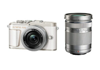 【中古】（新古品） OLYMPUS ミラーレス一眼カメラ PEN E-PL10 EZダブルズームキット ホワイト｜ベアホームズ