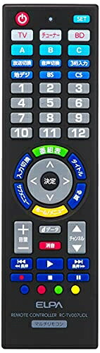 【中古】（新古品） エルパ(ELPA) マルチリモコンプラス 動くこと切れ間:約7m 蓄電池守りつづける第四次元約12ヶ月 RC-TV007UDL