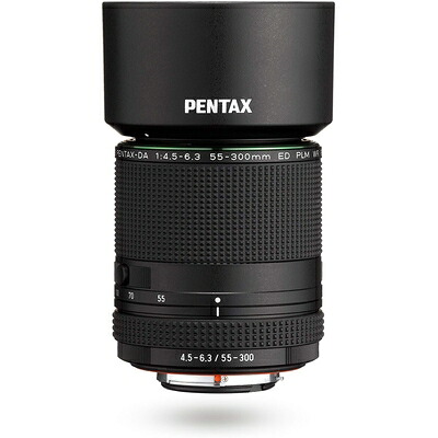 【中古】（新古品） ペンタックス HD PENTAX-DA 55-300mmF4.5-6.3ED PLM WR RE 望遠ズームレンズ 21277