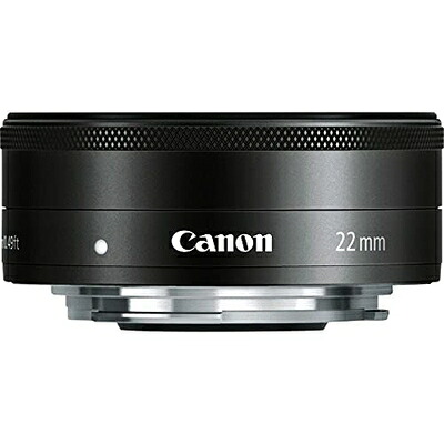 【中古】（新古品） キヤノン Canon 単焦点広角レンズ EF-M22mm F2 STM ミラーレス一眼対応 キヤノン EFマウント ブラック、黒色｜ベアホームズ