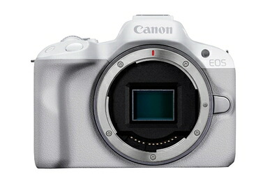 【中古】（新古品）Canon 銀鏡受け答え一眼写真機 EOS R50 上半身(水晶体なし)白いこと/APS-C/約376g EOS R50 WH