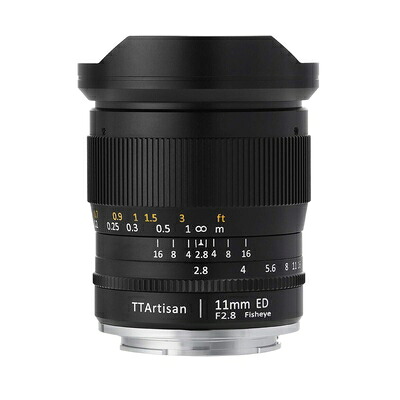 【中古】(新古品) TTArtisan 11mm f/2.8 Fisheye ED Lマウント レンズ 銘匠光学 2年|ベアホームズ