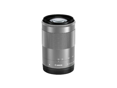 【中古】（新古品） Canon 望遠ズームレンズ EF-M55-200mm F4.5-6.3 IS STM(シルバー) ミラーレス専用 EF-M55-200ISSTMSL
