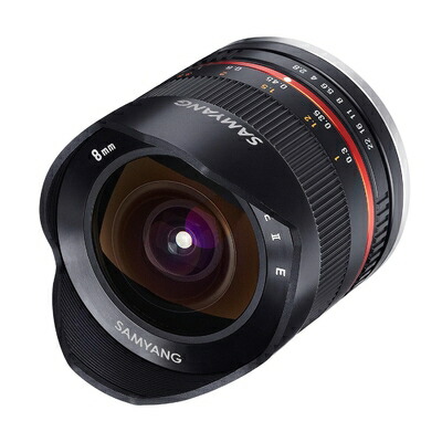 【中古】（新古品） SAMYANG 単興味の中心広角レンズ 8粍 F2.8 II 黒いこと フジフイルム X用 APS-C用