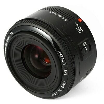 【中古】（新古品） YONGNUO Canon YN35mm F2 単焦点レンズ キャノン EFマウント フルサイズ対応 広角 標準レンズ RP/R5/R/1500D/80D/5DIV/5Dsr/7DII/5DIII/5DII/6D/650D/1200D/600D/60D/1100D/1000D/40D/500D/450D/350D/30D/400D/10D/20D/300Dなど...に対応