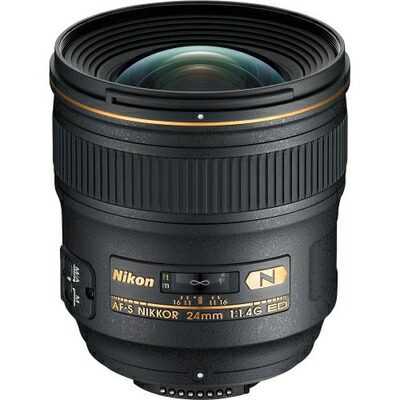 【中古】（新古品） Nikon 単興味の中心水晶体 AF-S NIKKOR 24粍 f/1.4G ED フルサイズ相応う