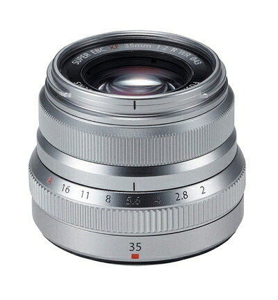【中古】(新古品) 富士フイルム(FUJIFILM) X 交換レンズ フジノン 単焦点 標準 コンパクト 35mm F2 防塵防滴耐低温 絞りリング シルバー F XF35MMF2 R WR S|ベアホームズ