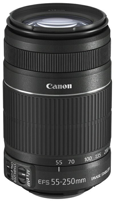 【中古】（新古品） Canon キヤノン 望遠ズームレンズ EF-S55-250mm F4-5.6 IS II APS-C対応