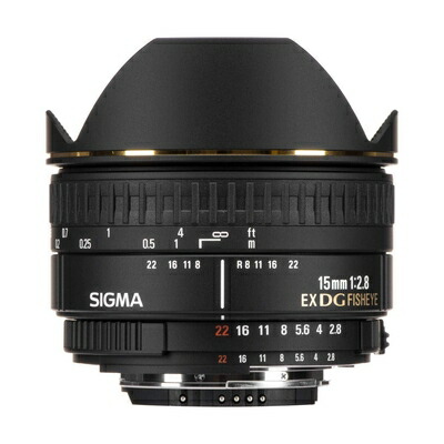 【中古】（新古品） シグマ(Sigma) SIGMA 単焦点魚眼レンズ 15mm F2.8 EX DG DIAGONAL FISHEYE ニコン用 対角線魚眼 フルサイズ対応 476441