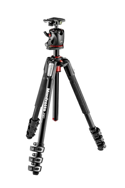 【中古】（新古品）マンフロット(Manfrotto) 労働者階級三脚 190続きもの 軽銀 4段+クイックリリースプレートQ2付き添い人 どんぶり鉢雲台一揃いの道具 MK190XPRO4-BHQ2