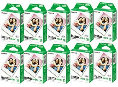 【中古】（新古品）富士フイルム チェキ インスタント色合い写真フィルム instax mini 1容器に並べる×10（100枚分）