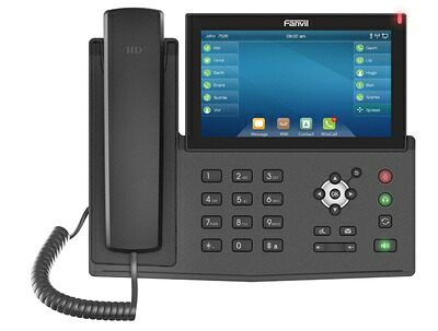 【中古】 Fanvil X7 Enterprise VoIP Phone, 7-Inch Color Touch Screen, 20 SIP Lines, Power Adapter Not Included