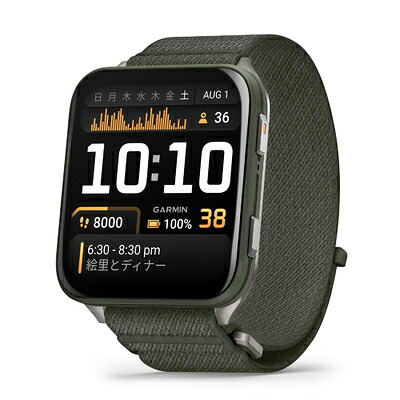 【中古】（新古品）GARMIN(ガーミン) Venu X1 Moss スマートウォッチ 大画面ディスプレイ 薄型 軽量 ゴルフ機能 睡眠モニタリング 【日本正規品】