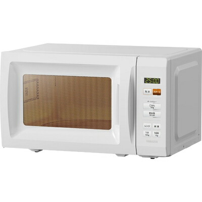【中古】（新古品） [山善] 電子レンジ 17L 単機能 一人暮らし 二人暮らし ヘルツフリー ターンテーブル オートメニュー搭載 全国対応 タイマー機能付き ホワイト YRM-HF171(W)
