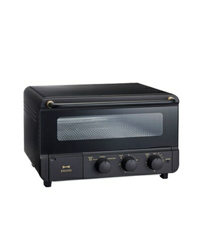 【中古】（新古品） BRUNO ブルーノ スチーム ＆ ベイク トースター 食パン 4枚焼き おしゃれ かわいい 人気 1350W 温度調節機能 タイマー 加熱モード お手入れ簡単 新生活 母の日 お祝い プレゼント ギフト コンベクション ピザ グラタン ブラック 黒 BOE067-BK