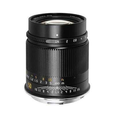 【中古】(新古品) TTArtisan 50mm f/1.4 ASPH Lマウント ブラック レンズ 銘匠光学 2年|ベアホームズ