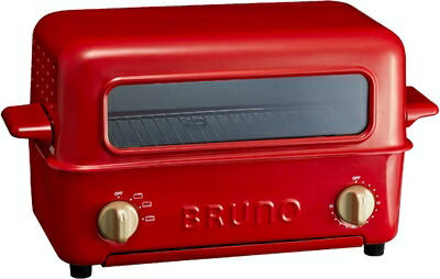 【中古】（新古品） BRUNO 青碧ノ トースター 食べ物屋 2枚焼き 魚焼き 赤いこと 赤 red BOE033-RD