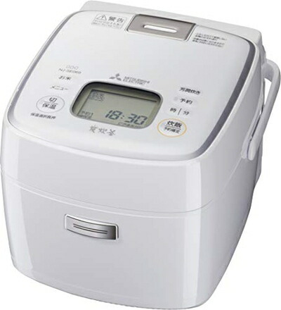 【中古】（新古品） 三菱電機 IH炊飯器 一人暮らし 日本製 3.5合 備長炭炭炊釜 NJ-SE069-W