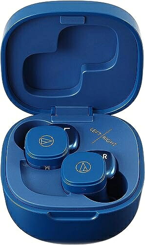 【中古】（新古品） オーディオテクニカ ATH-SQ1TW (Bluetooth 対応) 完全ワイヤレスイヤホン / Bluetooth5.0 / 急速充電対応 / IPX4防水規格 / 最大19.5時間再生 / 低遅延 / Fast Pair対応 / マルチペアリング / ブルー ATH-SQ1TW BL