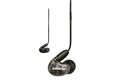【中古】（新古品） SHURE シュア イヤホン 有線 マイク付き AONIC 4 SE42HYBK+UNI-A ブラック 高遮音性 ゲーム ゲーミング カナル型 ワイヤレス変換可(別売) MMCX リケーブル プロ仕様 配信 音楽 オーディオリスニング レコーディング 録音 楽器 在宅勤務 リモート