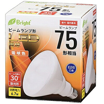 【中古】（新古品） LED電球 ビームランプ形 E26 75形相当 7W 電球色 散光形 屋内・屋外兼用 LDR7L-W20/75W 06-3121