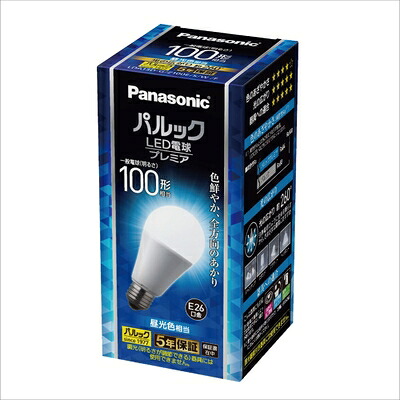 【中古】（新古品） パナソニック LED電球 プレミア E26口金 電球100形相当 昼光色相当(12.5W) 一般電球全方向タイプ 密閉器具対応 LDA13DGZ100ESWF