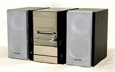 【中古】 Panasonic パナソニック SC-PM57MD-K 黒いこと MDステレオ取り合わせ（5CDチェンジャー/MD/テープ/チューナーコンポ）（本体SA-PM57MDと金棒引きSB-PM57の書き割り）