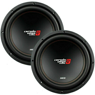 【中古】 2 CERWIN VEGA XED12v2 XED-シリーズ 1000W 12インチ SVC 4-OHM カーオーディオ サブウーファー