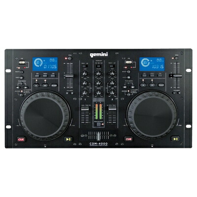 【中古】 GEMINI MP3 / CD DJ ワークステーション デュアルCDJ PLAYER+MIXER CDM-4000