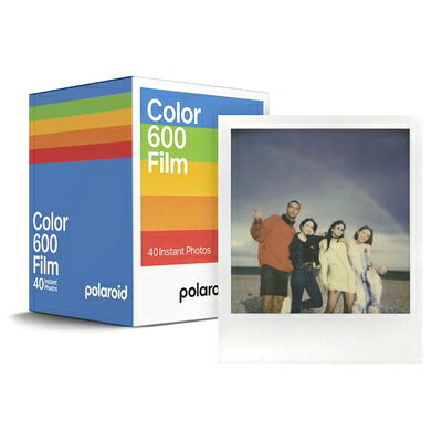 【中古】（新古品）Polaroid(ポラロイド) インスタント写真フィルム Color film for 600 ? x40 film pack 色合い写真フィルム 40枚入り口・入口 枠組み色合い白 (6013)