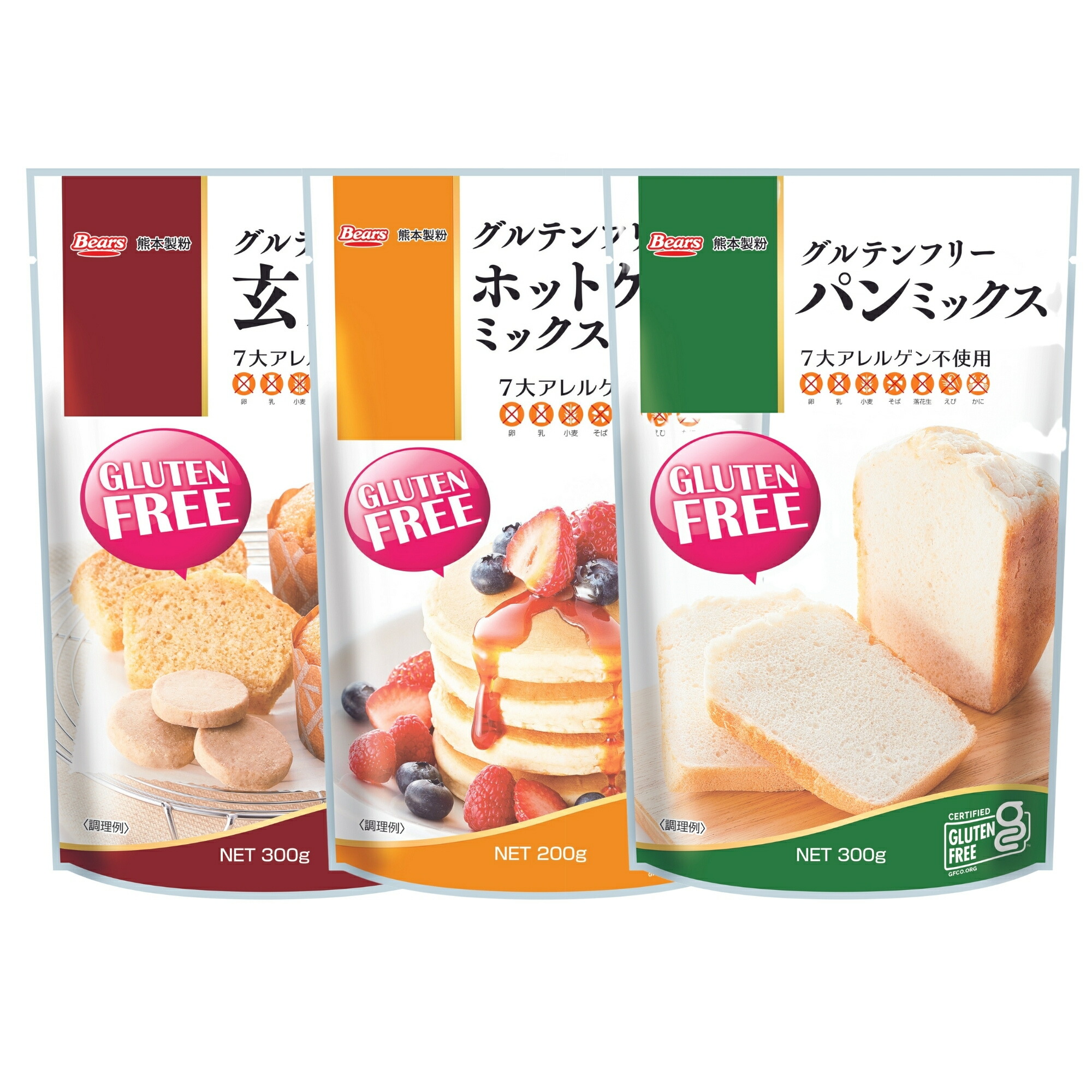 楽天市場 送料無料 ゆうパケット まるめるグルテンフリーパンミックス 0g 3袋 アレルギー ｇｆ フライパン トースター パン用 時短 簡単 成形 ミックス粉 パン 米粉 九州産 手作りパン アウトドア 家庭用 乳 卵 小麦 アレルギー 熊本製粉 Bearsショップ楽天市場店