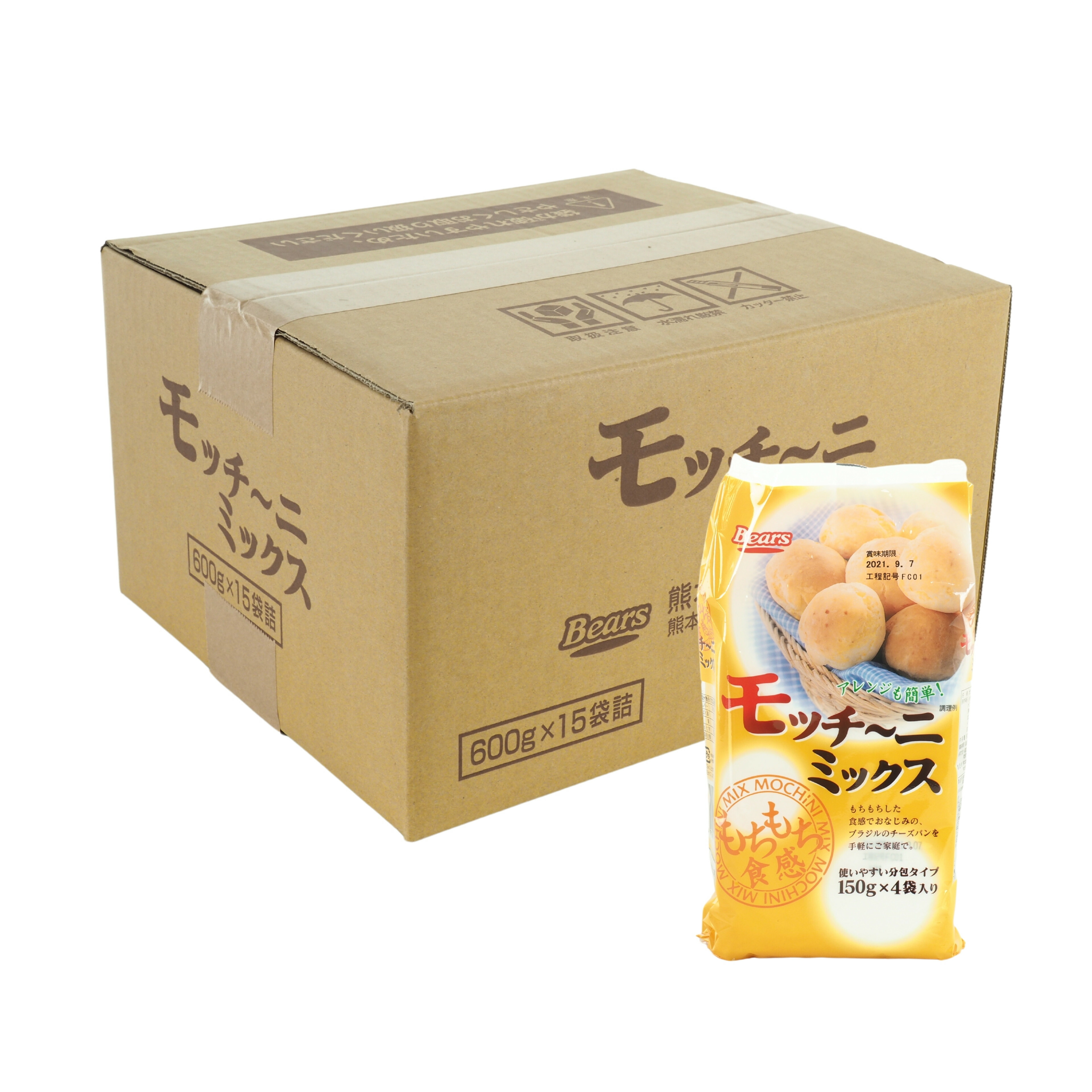 〔送料込〕 モッチーニミックス 600g×15袋入り ポンデケージョ ミックス粉 パン ミックス 製パン チーズパン もちもち もっちーに モッチ～ニ 熊本製粉 家庭用 粉