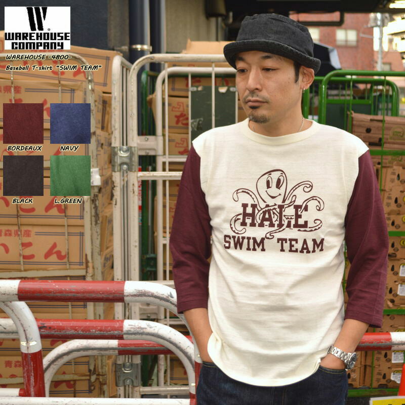 楽天市場】ウェアハウス WAREHOUSE 7分袖 Tシャツ ベースボール BLACK