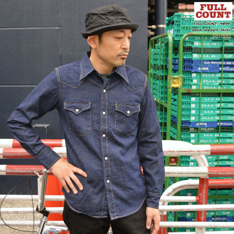 FULL COUNT 盛りだくさんかぞえ上げる \"4894\""デニムウエスタンシャツDENIM WESTERN SHIRTSジーンズ ウエスタン プルオーバー ウェスタン"