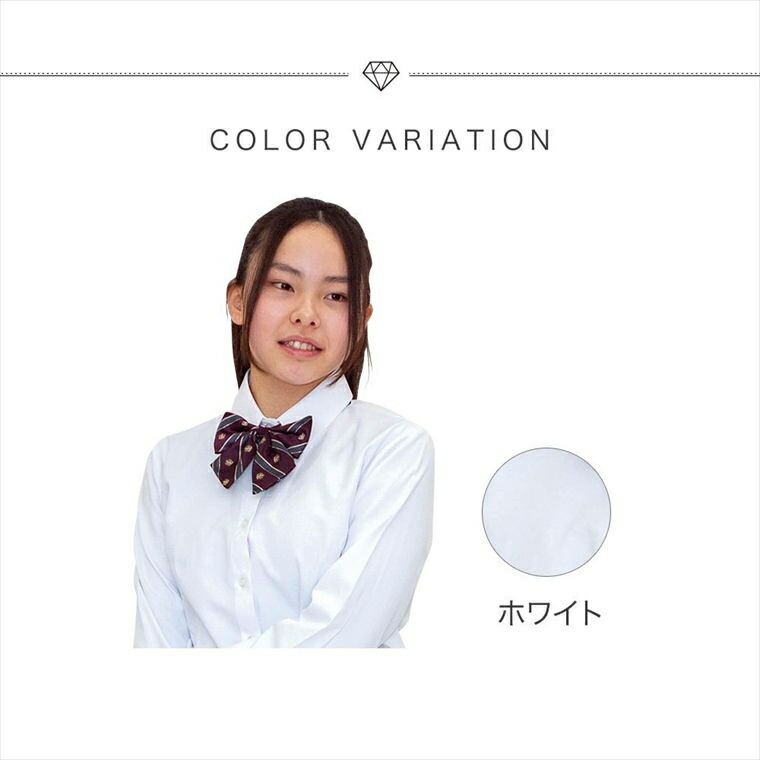21特集 スクールシャツ 女子 長袖 制服 レディース 学生服 透けない スクールブラウス シャツ ワイシャツ Yシャツ 高校生 中学生 通学 大きいサイズ ホワイト ブルー 白 青 ポスト投函 Sferavisia Hr