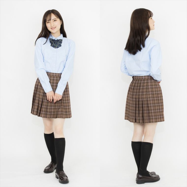 21特集 スクールシャツ 女子 長袖 制服 レディース 学生服 透けない スクールブラウス シャツ ワイシャツ Yシャツ 高校生 中学生 通学 大きいサイズ ホワイト ブルー 白 青 ポスト投函 Sferavisia Hr