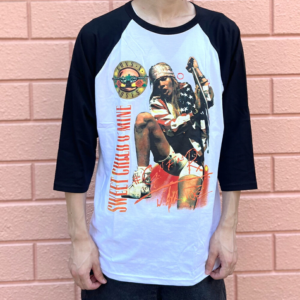 楽天市場】ラグランTシャツ バンドT ベースボールT USA アメリカ GUNS