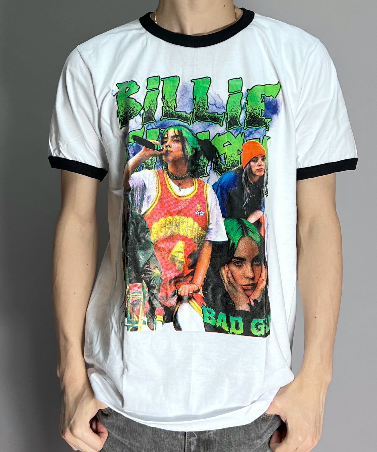 ビリーアイリッシュ海外限定T 赤 L 本人着用モデル公式 Tシャツ完売 来日公演直前！ビリー・アイリッシュ公式Tシャツが緊急発売決定