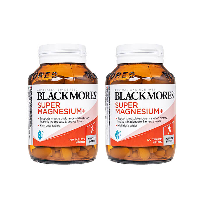 スーパーマグネシウム+ 100錠 2本 ブラックモアズ Blackmores Super Magnesium+ スーパーマグネシウムプラス ビタミン群 クロム ヤマト国際便発送 海外通販 正規品 日時指定不可