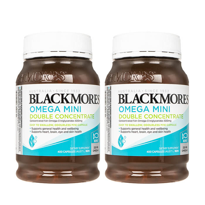 オメガミニダブルコンセントレイト 400錠 2本 ブラックモアズ Blackmores Omega Mini Double Concentrate フィッシュオイル 天然魚由来 EPA DHA ヤマト国際便発送 海外通販 正規品 日時指定不可|ビューマート