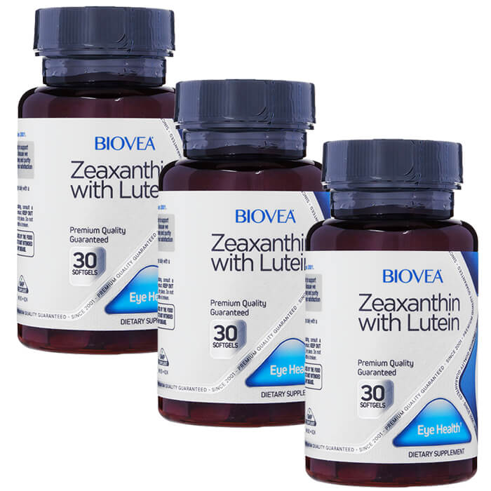 バイオビア ゼアキサンチンウィズルテイン30錠 3本 Biovea Zeaxanthin with Lutein インターナショナル雁の便り書き付け送りとどける 外国で通信販売・置き目品・日づけ任ずる不可 その他-サプリメント