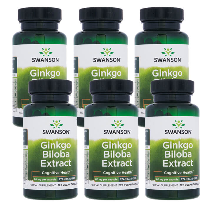 6本 スワンソン ギンコビローバエクストラクト 120錠 Swanson GinkgoBilobaExtract イチョウ葉エキス ヤマト国際便発送 海外通販 正規品 日時指定不可｜ビューマート