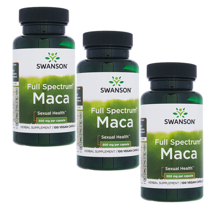 スワンソン　マカ 500mg 100カプセル　3本セット　Swanson Macaヤマト国際便発送 海外通販 正規品 日時指定不可