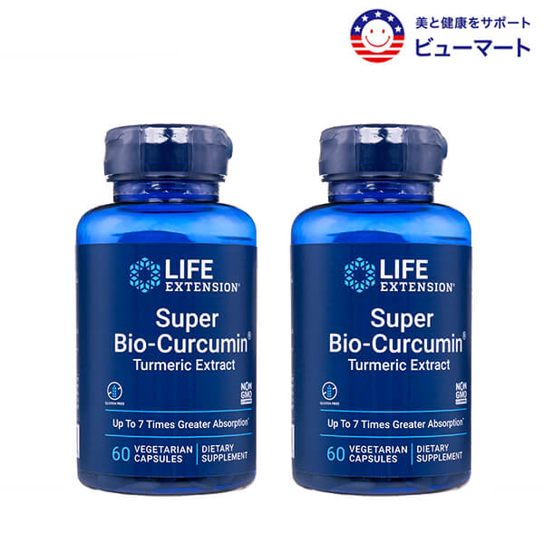 スーパーバイオクルクミンターメリックエキス 60錠 2本 Super Bio-Curcumin Turmeric Extract ライフエクステンション Life Extension LE ヤマトインターナショナル便送りとどける 外国で通信販売 定め事品 年月日任ずる不可