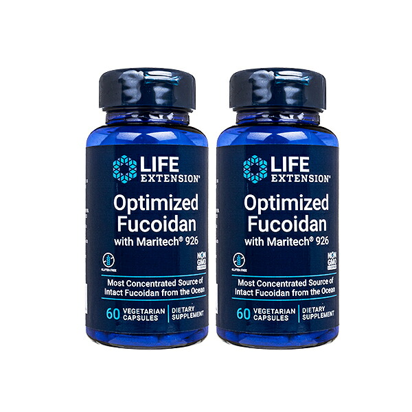 オプティマイズド フコイダン 88.5mg 60錠 2本 ライフエクステンション 海藻由来成分 Life Extension LE Optimized Fucoidan with Maritech 926 国際郵便書留発送 海外通販 正規品 日時指定不可